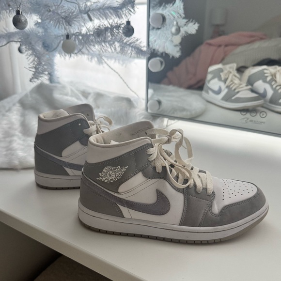 Nike Shoes - Air Jordan 1 Mid ‘wolf grey and aluminum’